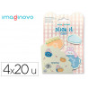 Bloc notes imaginovo adhesifs surprise autocollant surprise tailles assorties 20 feuilles coloris rouge
