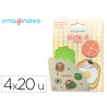 Bloc notes imaginovo adhesifs surprise autocollant surprise tailles assorties 20 feuilles coloris jaune