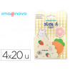 Bloc notes imaginovo adhesifs surprise autocollant surprise tailles assorties 20 feuilles coloris orange