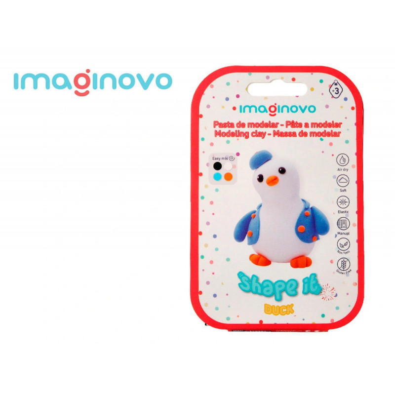 Pate a modeler imaginovo sechage a l'air set coloris assortis avec instructions pingouin