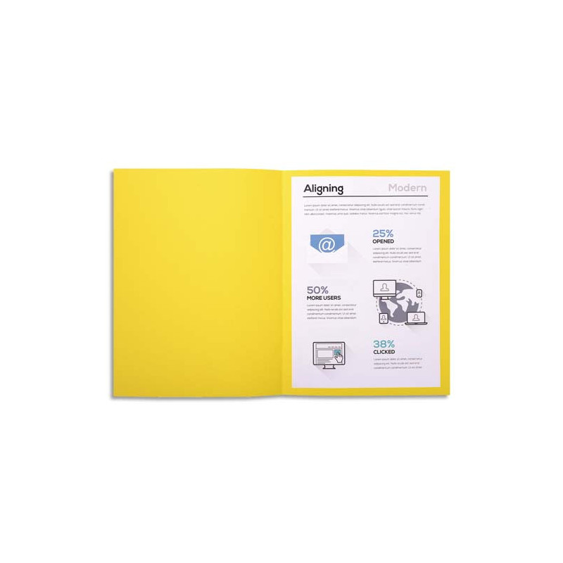 EXACOMPTA Paquet de 100 chemises FOREVER en carte recyclée 220g. Coloris Jaune