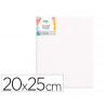 Toile sur chassis liderpapel 3p agrafee au dos 100% coton bords en bois 20x25 cm 280g/m2 certifie