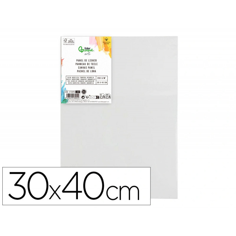 Panneau de toile liderpapel 30x40 cm 280g/m2 certifie fsc