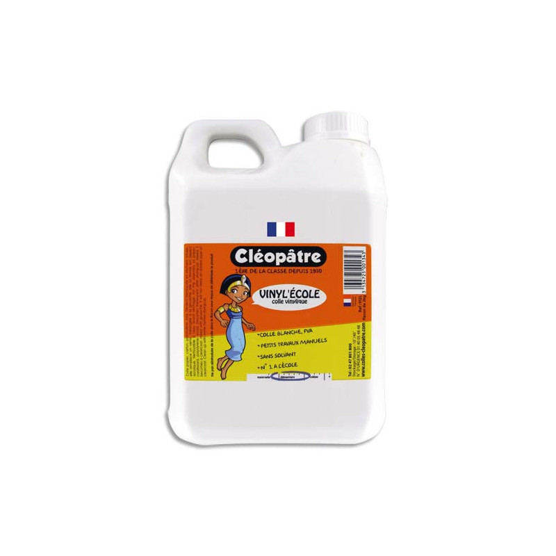 CLEOPATRE Colle Blanche vinylique / Bidon de 5 litres de colle Blanche