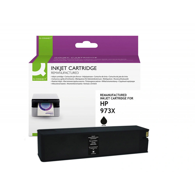 Cartouche q-connect jet d'encre compatible hp 973x 13500p coloris noir