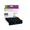 Cartouche q-connect jet d'encre compatible hp 913a coloris noir/cyan/magenta/jaune pack