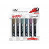 Marqueur darwi marbel universel pointe ronde medium 4mm coloris assortis metallique set 6 unites
