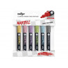 Marqueur darwi marbel universel pointe ronde medium 4mm coloris assortis pastel set 6 unites