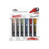 Marqueur darwi marbel universel pointe ronde medium 4mm coloris assortis nature set 6 unites