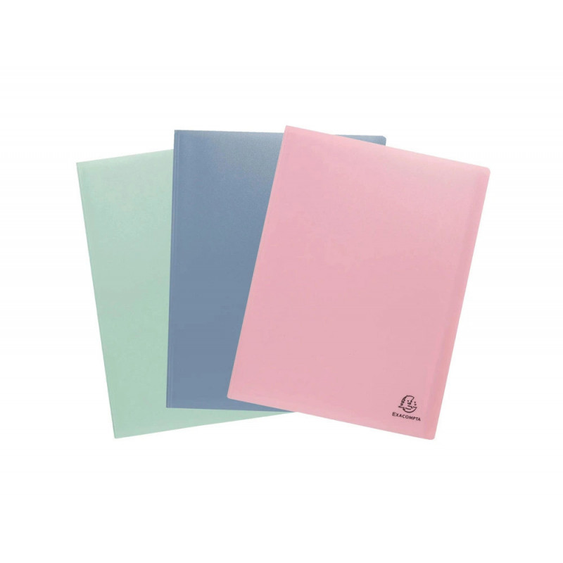 Protege-documents exacompta autentik a4 pp recycle semi-rigide 80 vues coloris assortis
