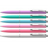 Stylo-bille schneider k15 retractable trait 0,5mm encre bleue clip metal coloris pastel assortis