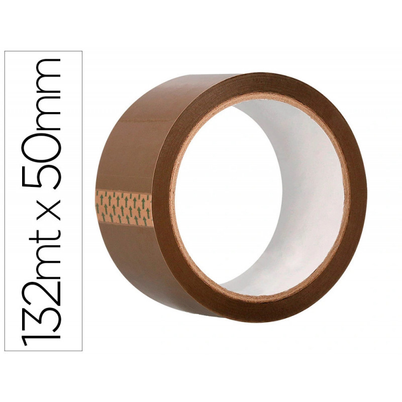 Ruban adhesif q-connect polypropylene havane pour emballage 132mx50mm