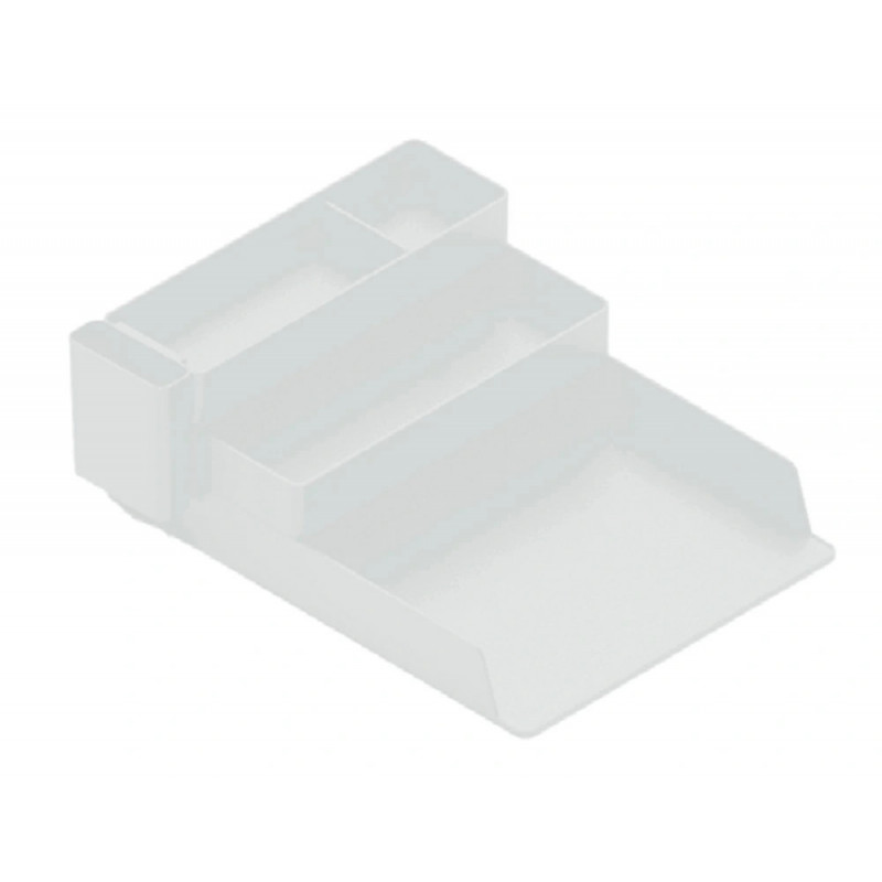 Bac rangement q-connect plastique 4 compartiments coloris transparent