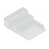 Bac rangement q-connect plastique 4 compartiments coloris transparent