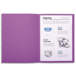 EXACOMPTA Paquet de 100 chemises FOREVER en carte recyclée 220g. Coloris lilas