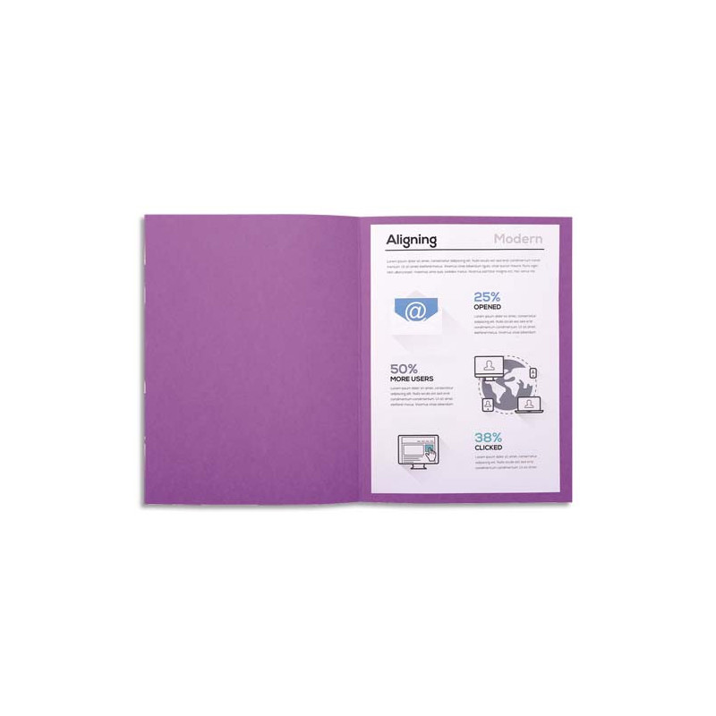 EXACOMPTA Paquet de 100 chemises FOREVER en carte recyclée 220g. Coloris lilas