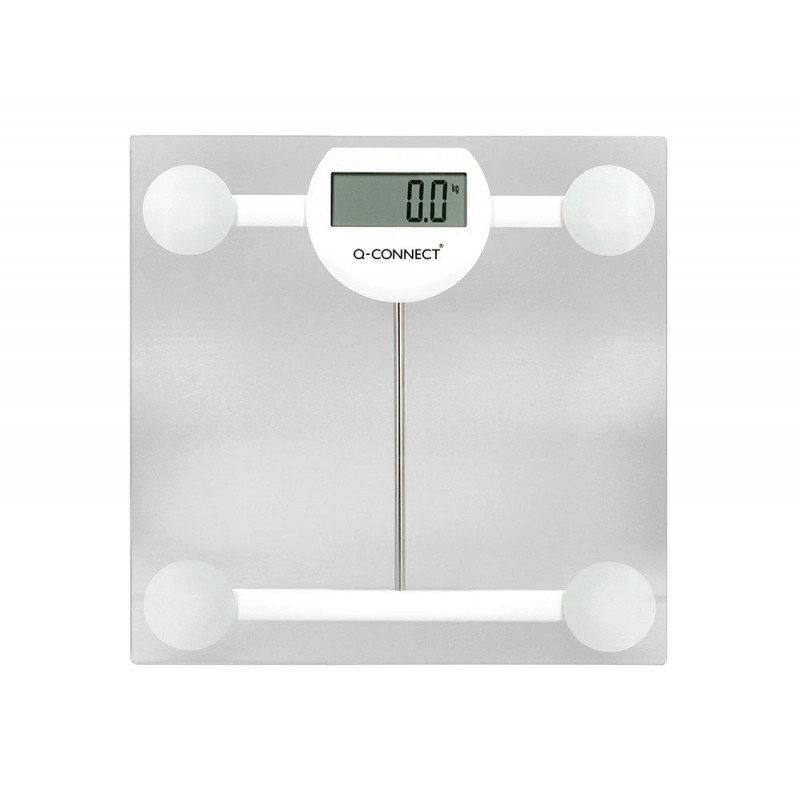 Balance salle de bain q-connect numerique ecran lcd 75x31mm coloris transparent