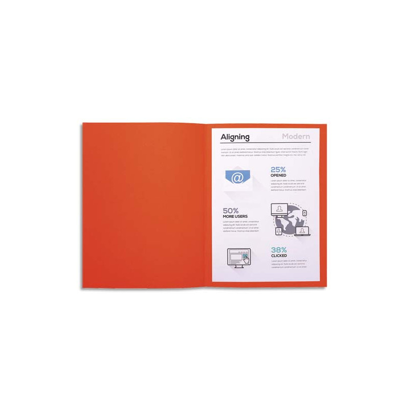 EXACOMPTA Paquet de 100 chemises FOREVER en carte recyclée 220g. Coloris Orange