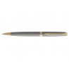 Stylo-bille waterman hemisphere metallic retractable clip pointe moyenne encre bleue coloris