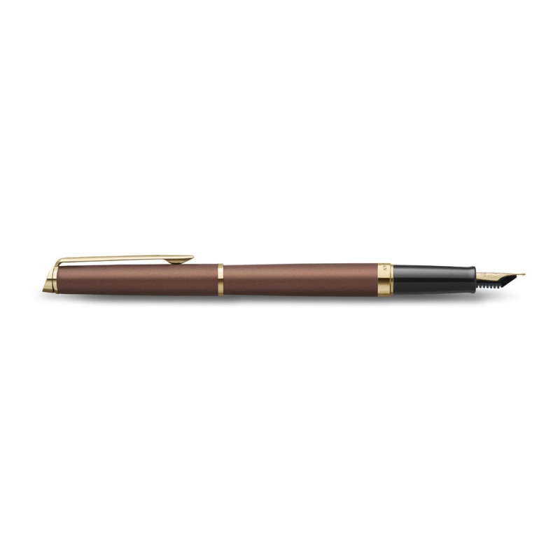 Stylo-plume waterman hemisphere metallic capuchon clip pointe fine coloris rouge cuivre coffret cadeau
