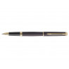 Roller waterman hemisphere metallic capuchon clip pointe fine encre noire coloris noir lave coffret cadeau