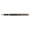 Stylo-plume waterman hemisphere metallic capuchon clip pointe fine coloris noir lave coffret cadeau
