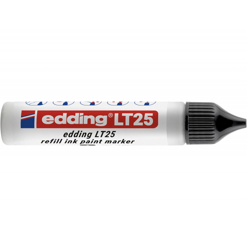 Recharge edding lt 25 encre marqueur peinture ecoline 25ml coloris blanc