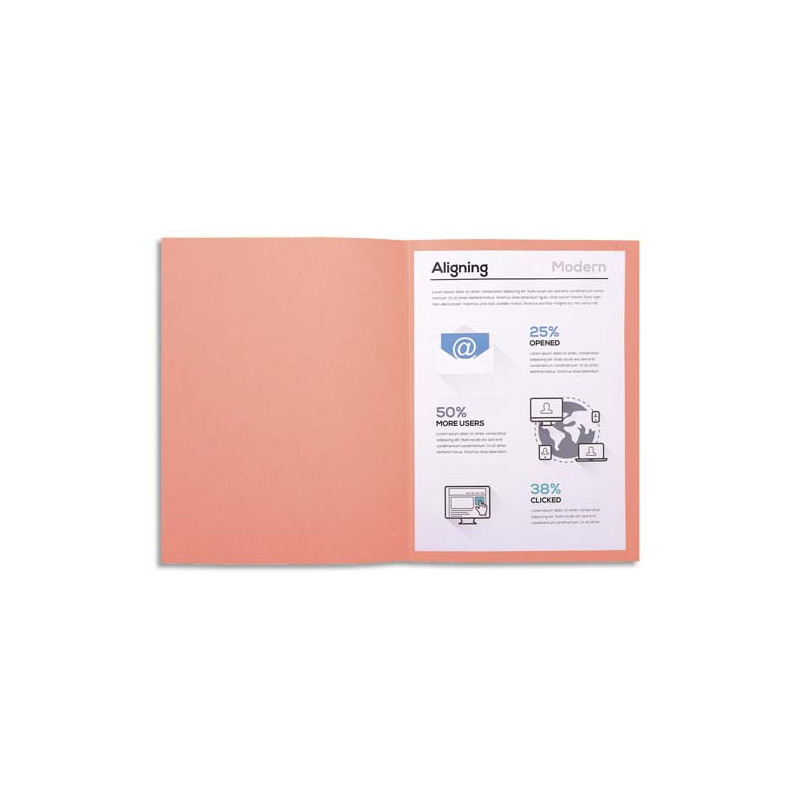 EXACOMPTA Paquet de 100 chemises FOREVER en carte recyclée 220g. Coloris Rose