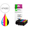 Cartouche q-connect jet d'encre compatible canon pgi-580xxl-581xxl couleur noir x2/cyan/magenta/jaune