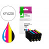Cartouche q-connect jet d'encre compatible epson 16xl couleur noir/cyan/magenta/jaune pack