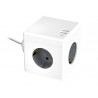 Multiprise q-connect power cube 6 en 1 cable 1,4m 3 prises courant 2 ports usb 1 port usb-c 75x75x112 mm