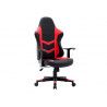 Chaise gaming q-connect orvieto simil cuir base metallique haut max 1200 larg 500 prof 510mm roues premium noir-rouge