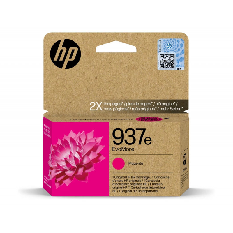 Cartouche hp jet d'encre 937e evomore 4s6w7ne coloris magenta 1650p