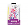 Marqueur graph'it brush & extra fine manga shojo coloris assortis set 12 unites