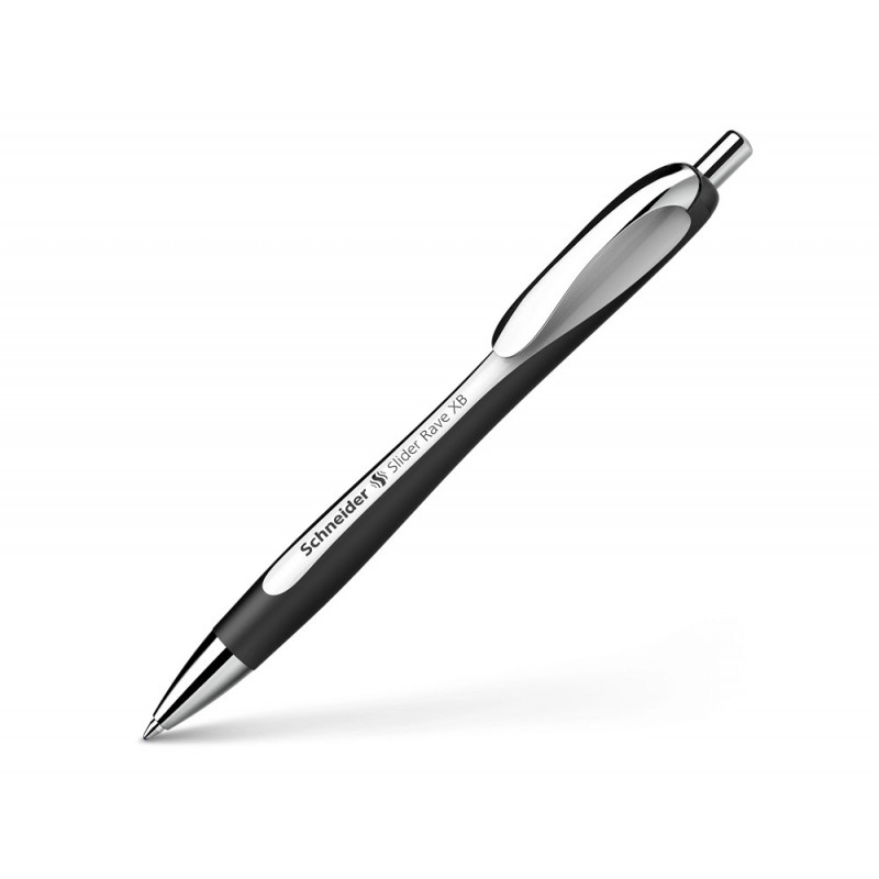 Stylo-bille schneider slider rave xb black edition viscoglide trait extra large encre bleue coloris