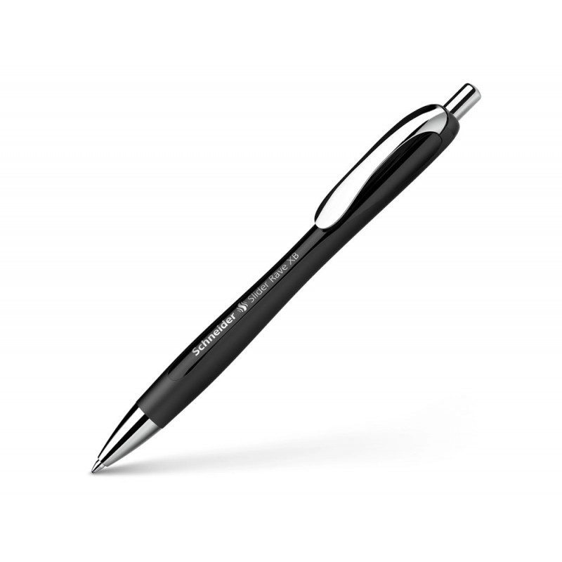 Stylo-bille schneider slider rave xb black edition viscoglide trait extra large encre bleue coloris noir