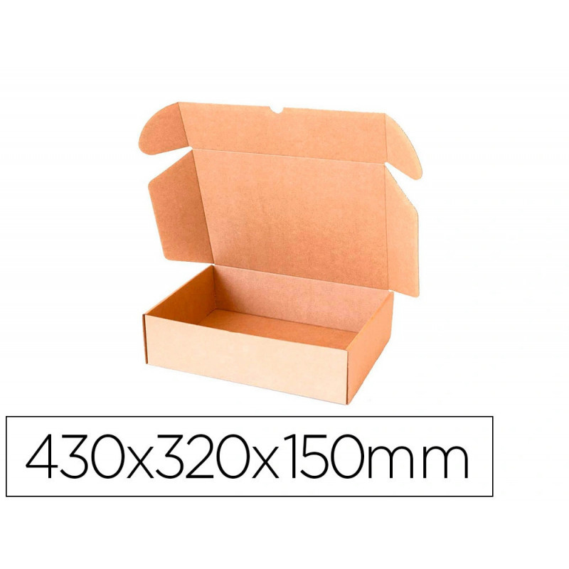 Boite montage automatique q-connect pour e-commerce et cadeaux carton recycle cannelure 3mm kraft