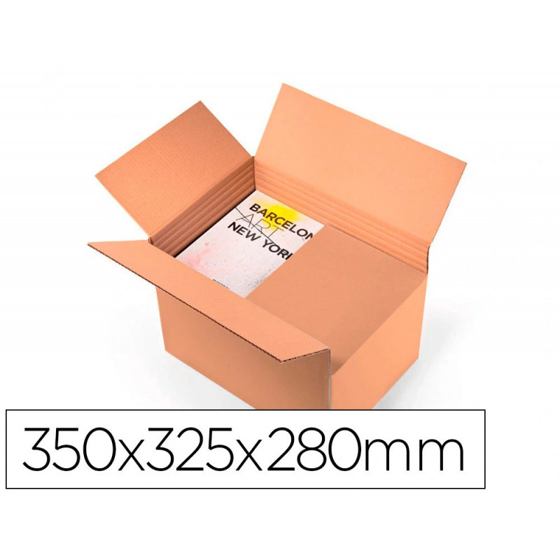 Caisse americaine q-connect ultra-resistante reglable en hauteur double cannelure 7mm 350x325x280mm coloris kraft