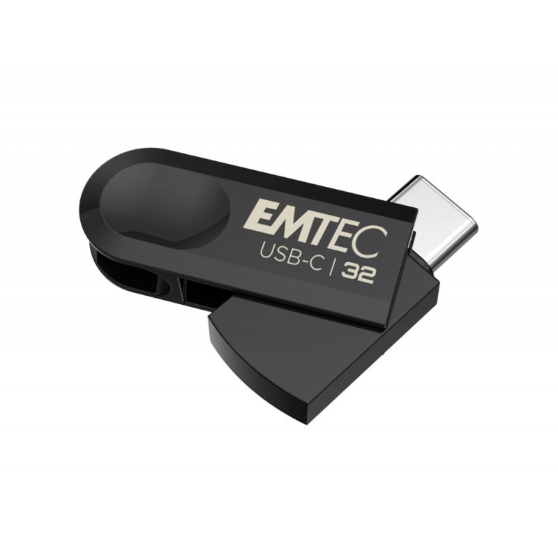 Cle usb emtec 3.2 type-c single c280 32gb coloris noir