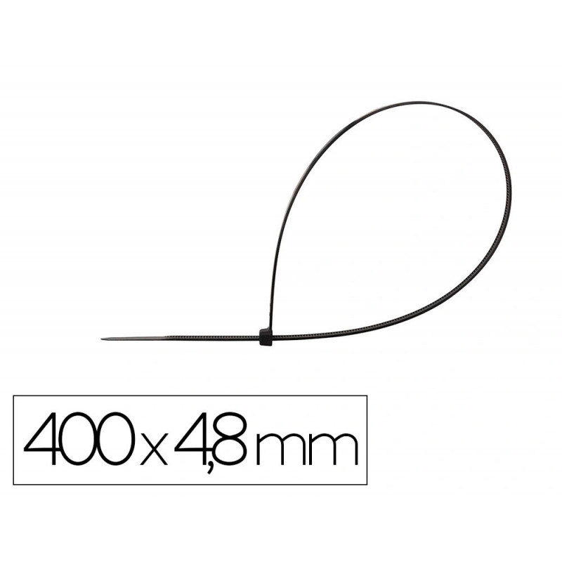Scelle q-connect 400x4,8mm coloris noir sachet 100 unites