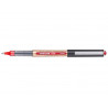 Roller uniball eye plastique recycle encre liquide ecriture large pointe metal coloris rouge