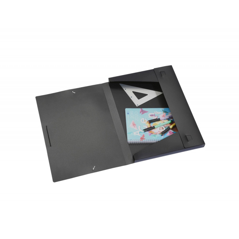 Boite de classement viquel art'box a3 pp creativ'gallery dos 3cm fermeture elastique coloris noir