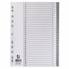 Intercalaire q-connect numerique 1-31 plastique 31 positions a4 indice multiperfore