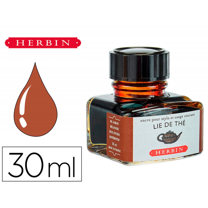 Flacon d'encre j.herbin lie de th 30ml
