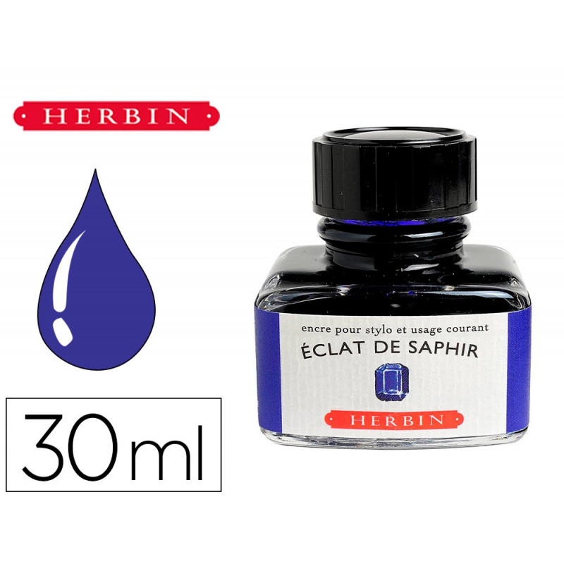 Flacon d'encre j.herbin eclat de saphir 30ml