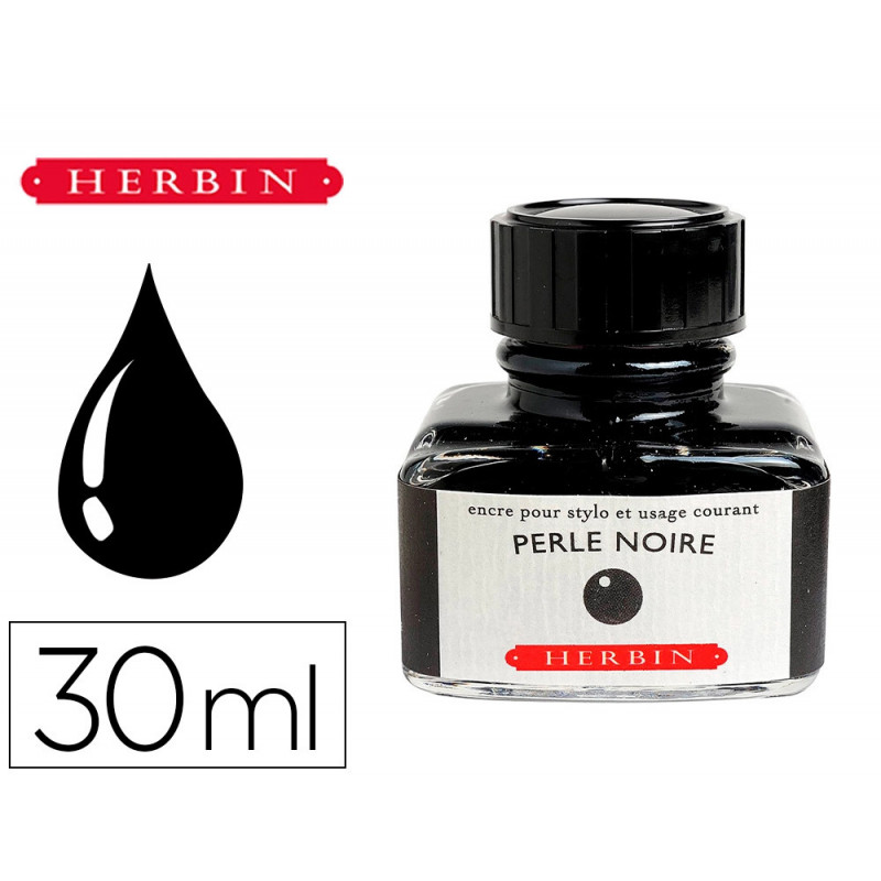 Flacon d'encre j.herbin perle noir 30ml