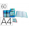 Porte vues essentiel recycle personnalisable 60 vues polypropylene a4 coloris assortis