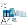Porte vues essentiel recycle personnalisable 40 vues polypropylene a4 coloris assortis