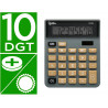Calculatrice de bureau liderpapel xf18 8 chiffres solaire et piles 127x105x24 mm coloris gris