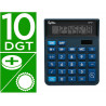 Calculatrice de bureau liderpapel xf17 8 chiffres solaire et piles 127x105x24 mm coloris bleu